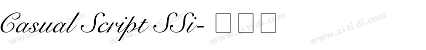 Casual Script SSi字体转换